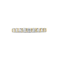 9ct Yellow Gold Nine Stone Cubic Zirconia Eternity Ring