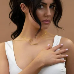 9ct Yellow Gold Open Dangling Heart Necklet