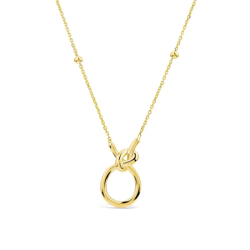 9ct Yellow Gold Open Knot Bead Chain Necklet