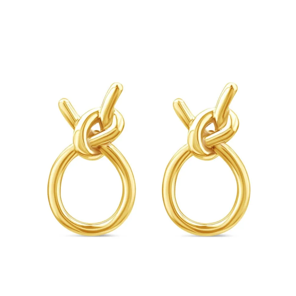 9ct Yellow Gold Open Knot Stud Earrings