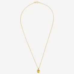 9ct Yellow Gold Oval Citrine Pendant