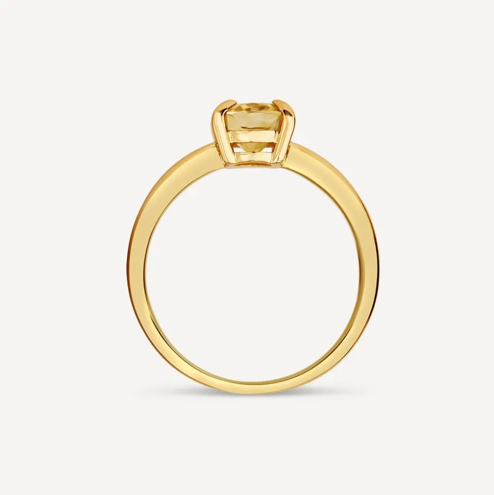 9ct Yellow Gold Oval Citrine Ring