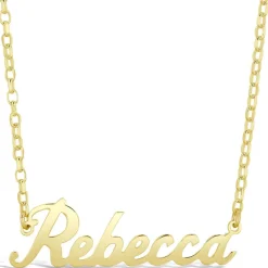 9ct Yellow Gold Personalised Name Necklace (7-10 letters) (Special Order: 3-5 weeks)