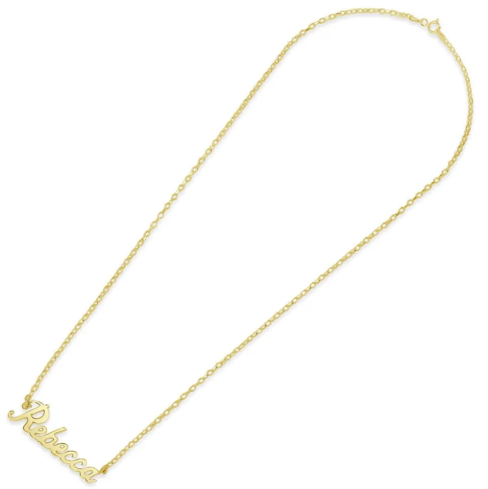 9ct Yellow Gold Personalised Name Necklace (7-10 letters) (Special Order: 3-5 weeks)