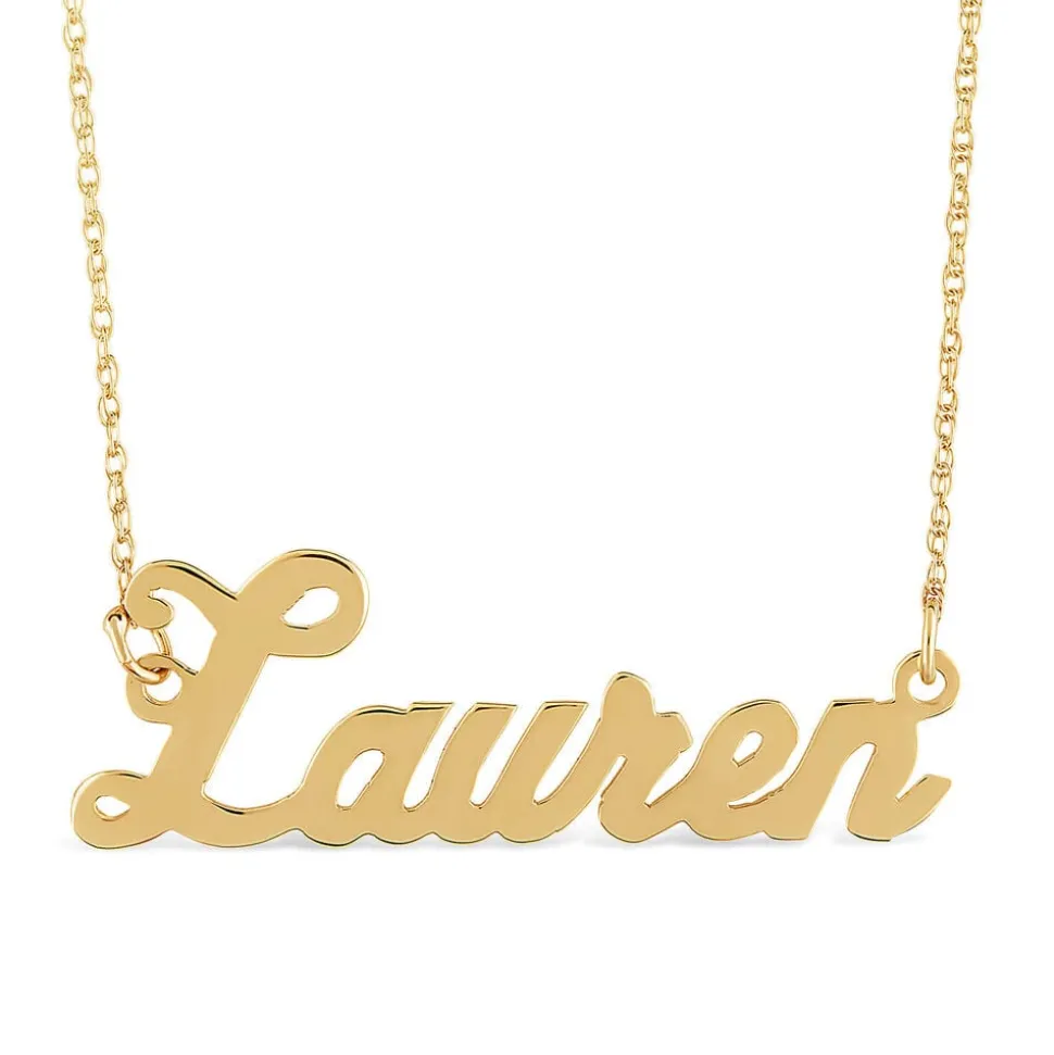 9ct Yellow Gold Personalised Name Necklace (7-10 letters) (Special Order: 3-5 weeks)