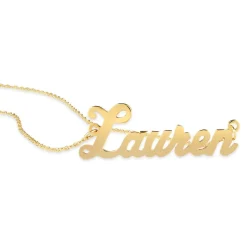 9ct Yellow Gold Personalised Name Necklace (up to 6 letters) (Special Order: 3-5 weeks)