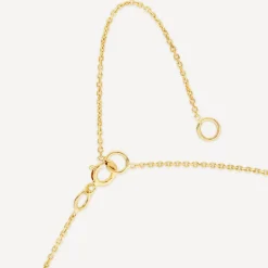 9ct Yellow Gold Petite 0.052ct Diamond Initial R Necklet