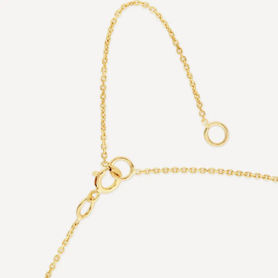 9ct Yellow Gold Petite 0.052ct Diamond Initial R Necklet