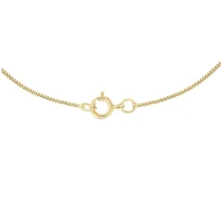 9ct Yellow Gold Plain Initial B Pendant (Chain Included)