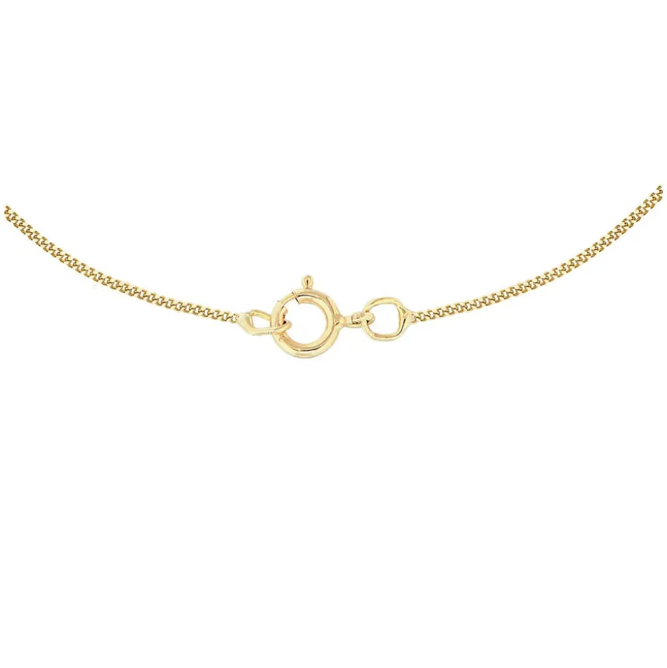9ct Yellow Gold Plain Initial E Pendant (Chain Included)