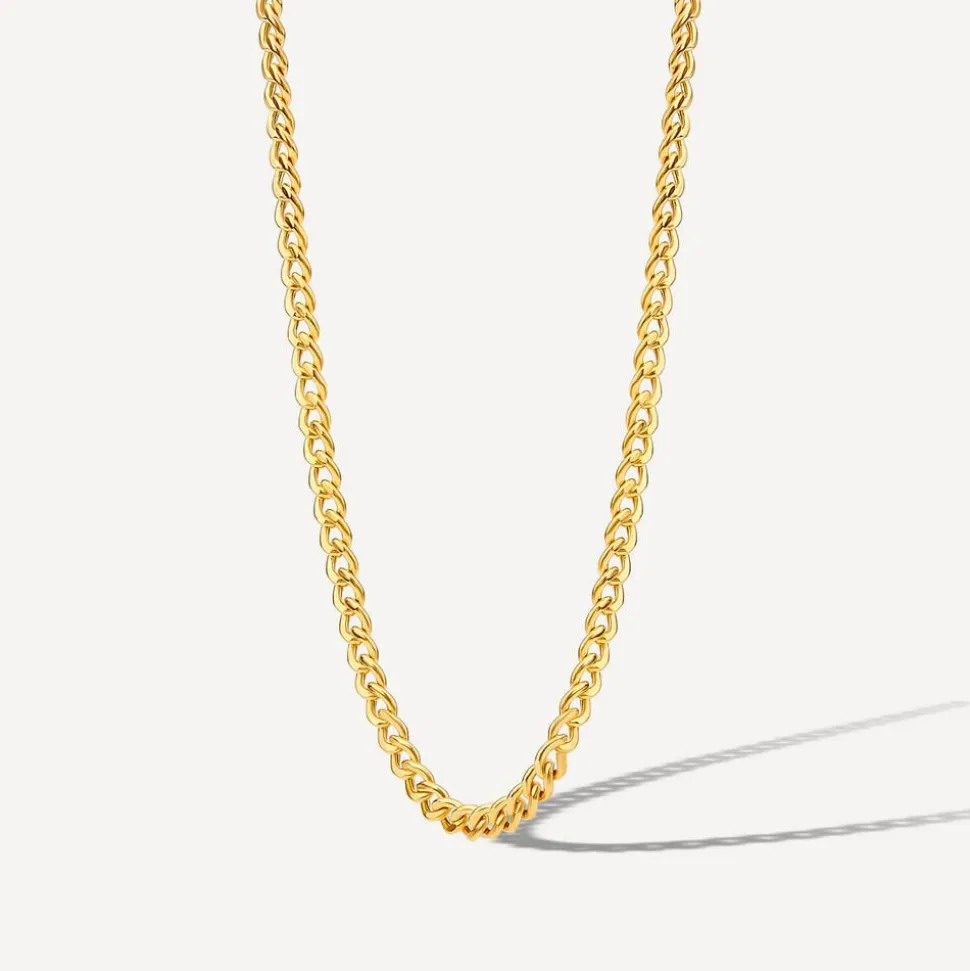 9ct Yellow Gold Polished 22'' Curb Chain Necklace