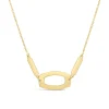 9ct Yellow Gold Polished Open Oval & Bar Chain Necklet