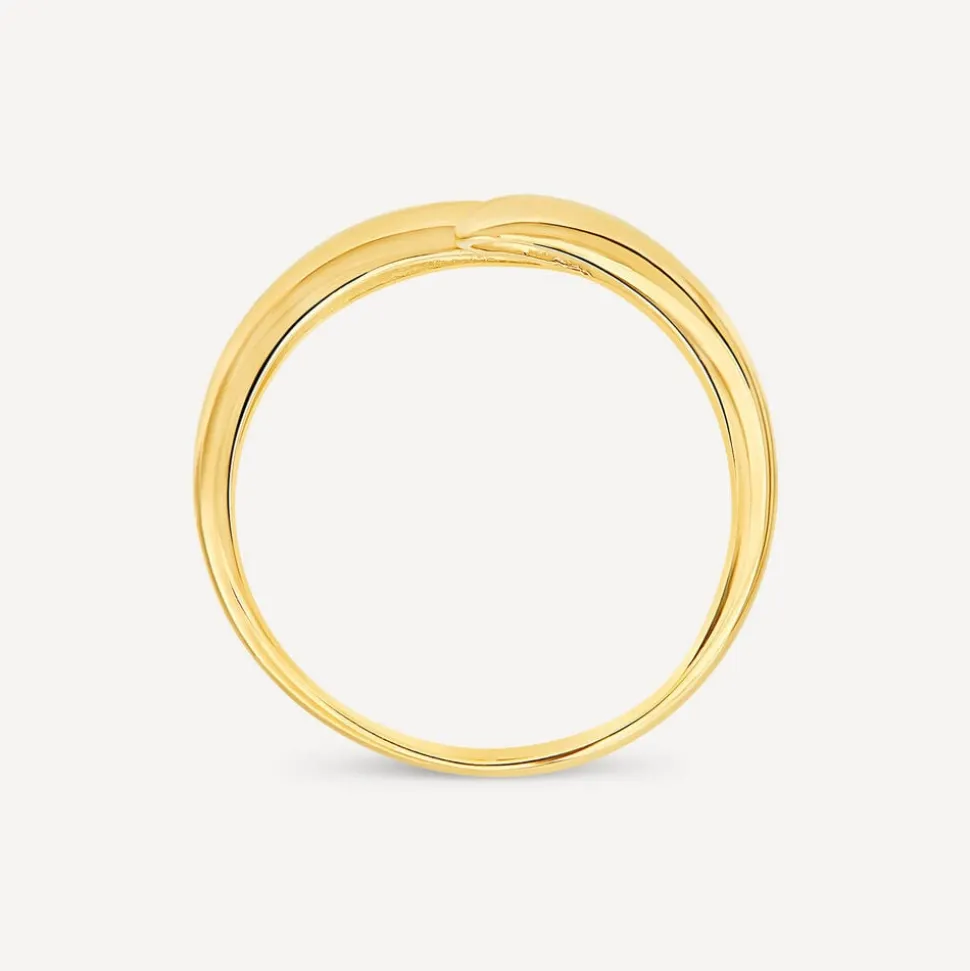9ct Yellow Gold Polished Twist Plain Ring