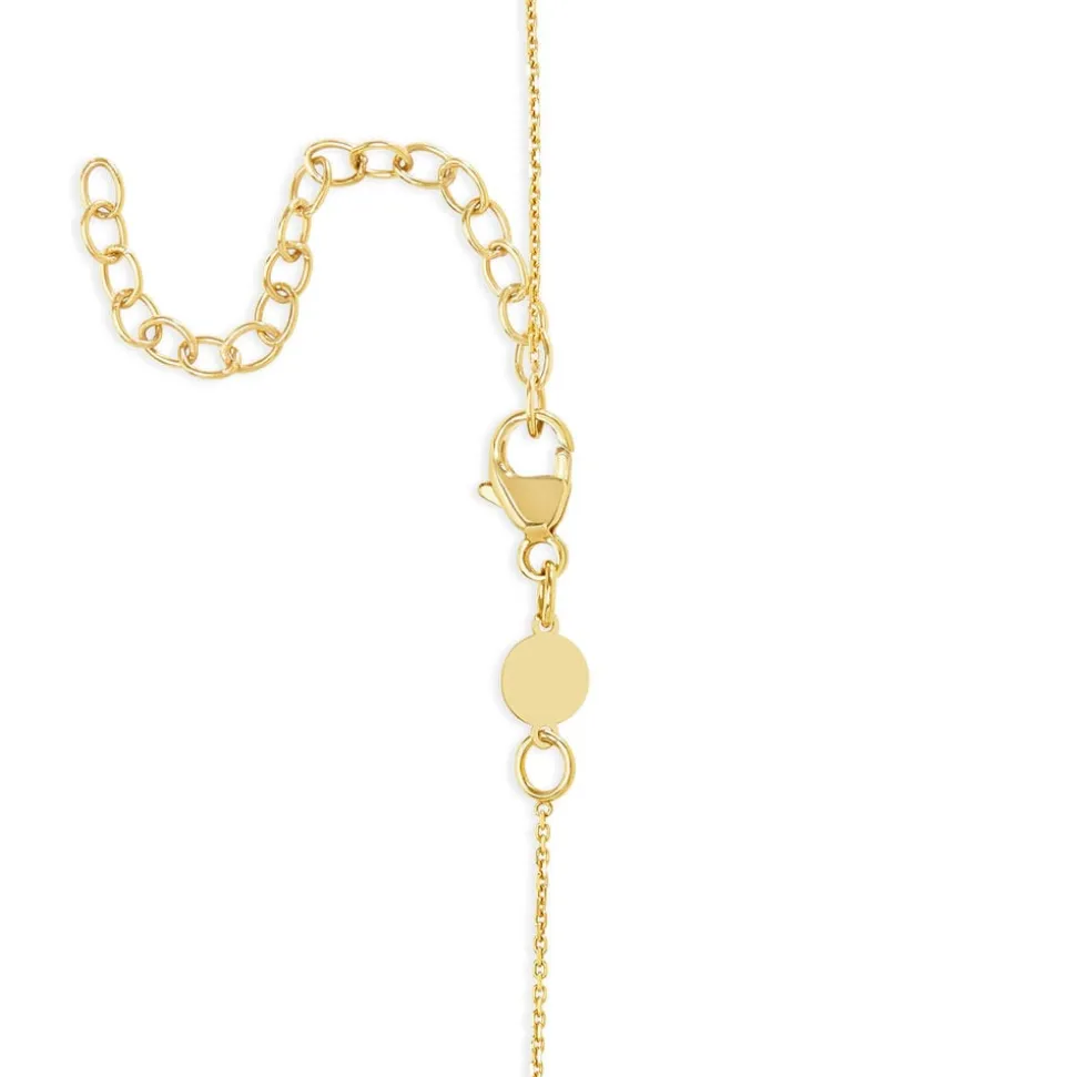 9ct Yellow Gold Rectangular Polished Bar Ladies Necklace