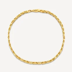 9ct Yellow Gold Shiny Narrow Jigsaw Bracelet