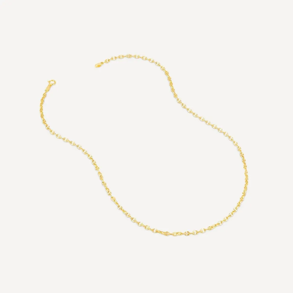 9ct Yellow Gold Small Link 18 inch Chain Necklet