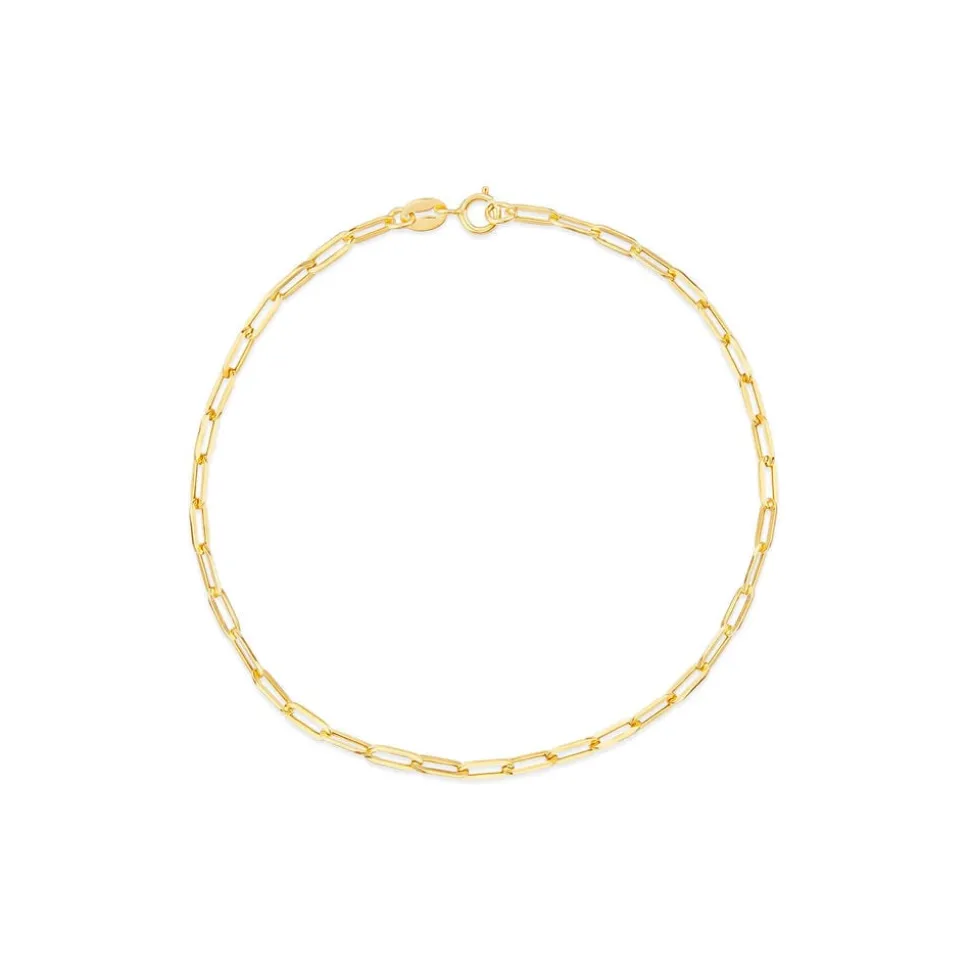 9ct Yellow Gold Small Paperlink Bracelet
