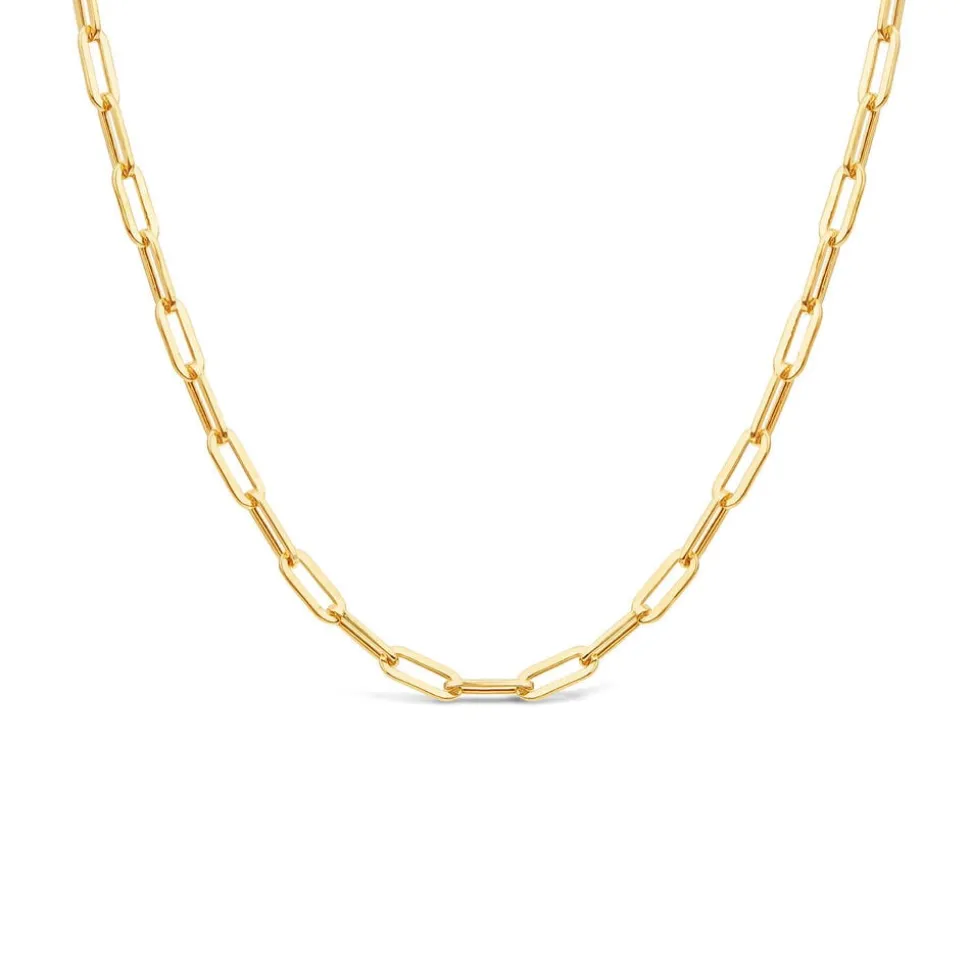 9ct Yellow Gold Small Paperlink Chain Necklet