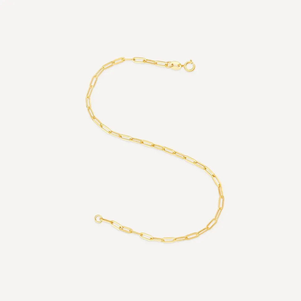 9ct Yellow Gold Small Paperlink Bracelet