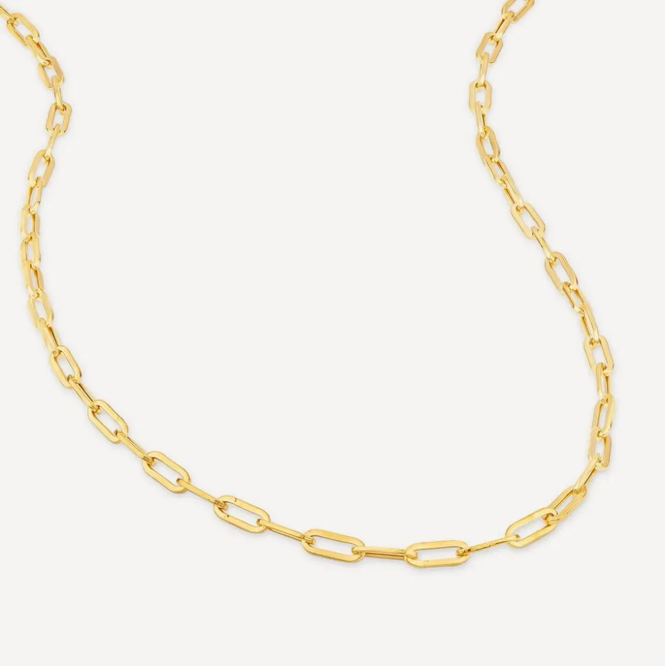 9ct Yellow Gold Small Paperlink Chain Necklet