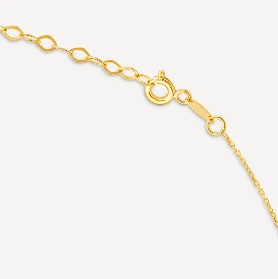9ct Yellow Gold Small Polished Butterfly Necklet