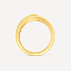 9ct Yellow Gold Stirrup Polished Plain Band Ring