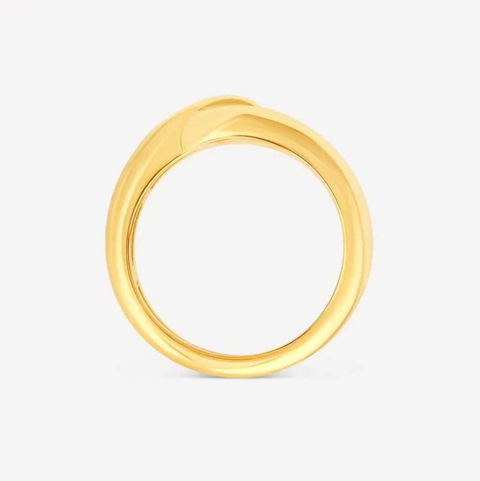 9ct Yellow Gold Stirrup Polished Plain Band Ring