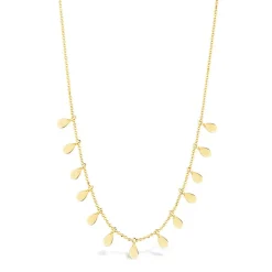 9ct Yellow Gold Teardrop Necklet