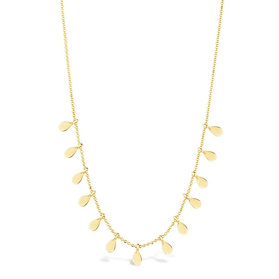 9ct Yellow Gold Teardrop Necklet