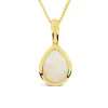 9ct Yellow Gold Teardrop Opal Gold Frame Pendant
