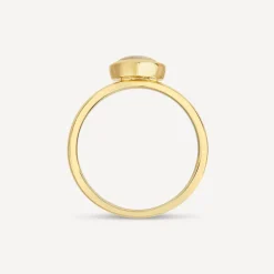 9ct Yellow Gold Teardrop Opal Gold Frame Ring