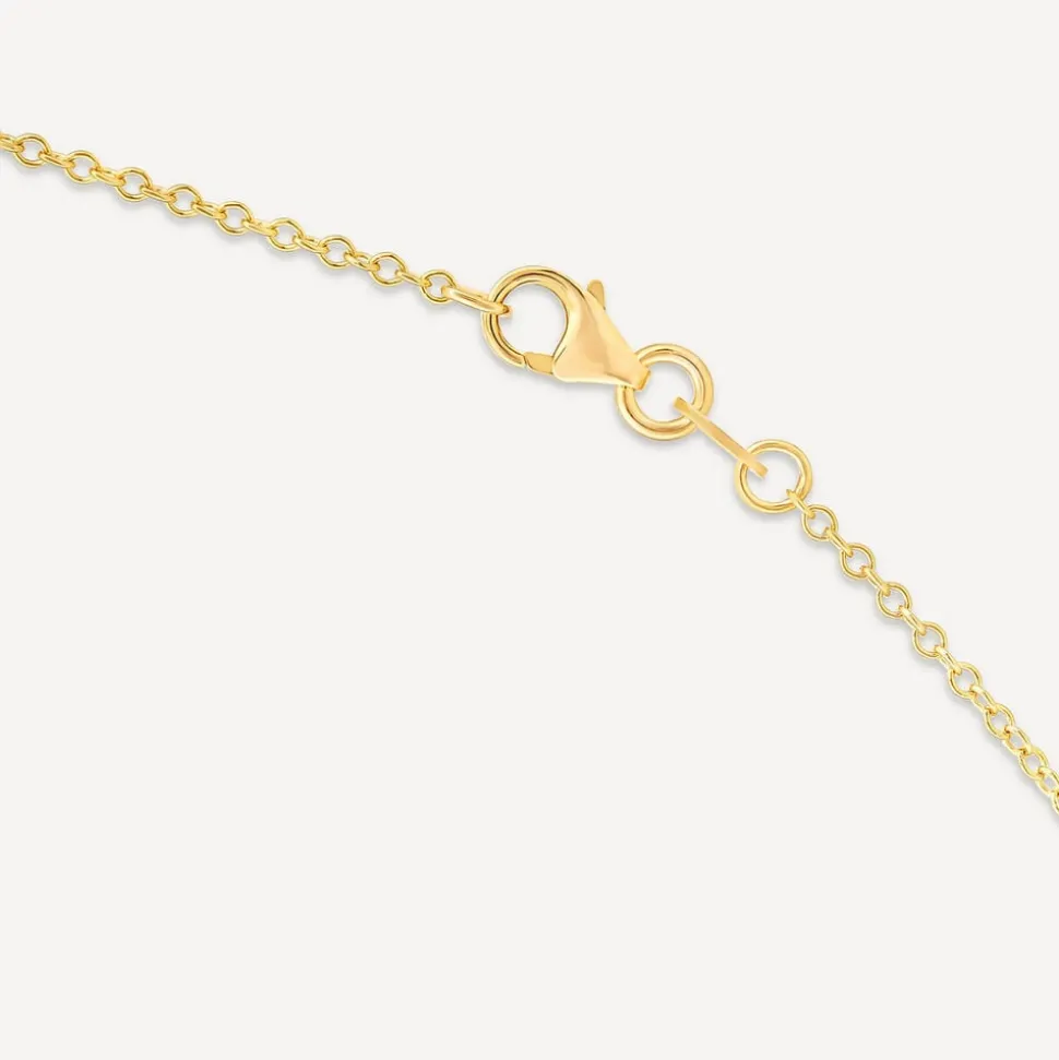 9ct Yellow Gold Two Colour Infinity Heart Interlocking Necklet