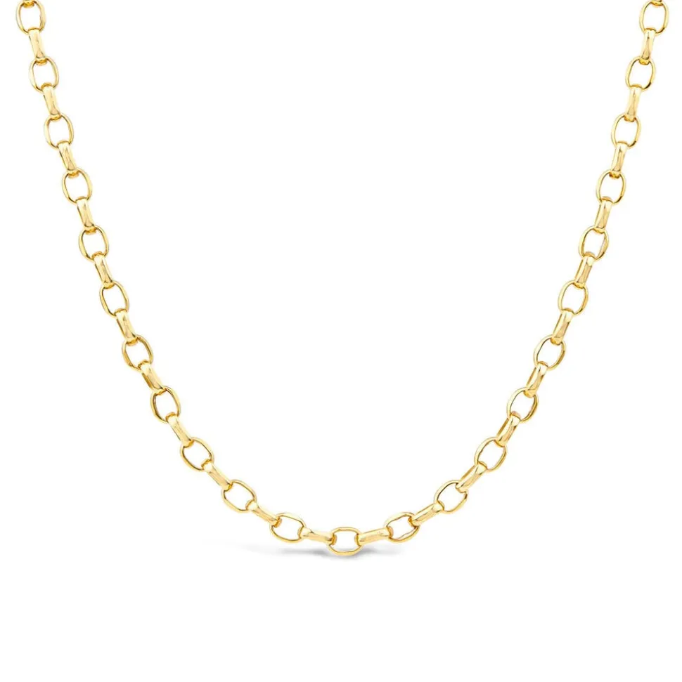 9ct Yellow Gold V-Small Belcher 22' Link Necklet