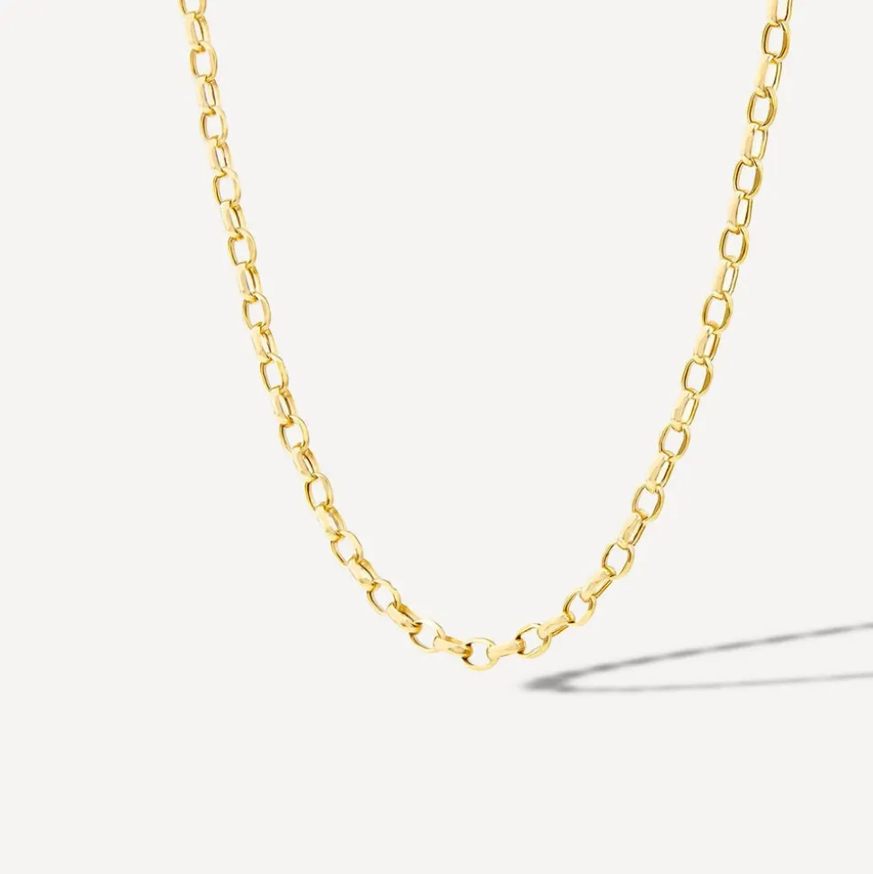 9ct Yellow Gold V-Small Belcher 22' Link Necklet