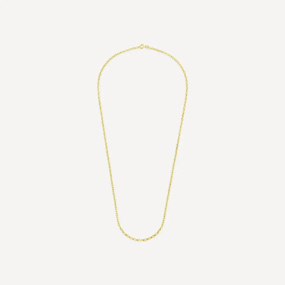 9ct Yellow Gold V-Small Belcher 22' Link Necklet