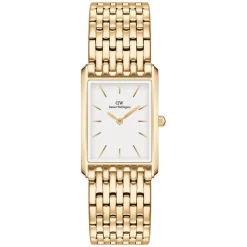 Daniel Wellington Bound 32x22mm White Dial 9-Link Gold PVD Bracelet Watch