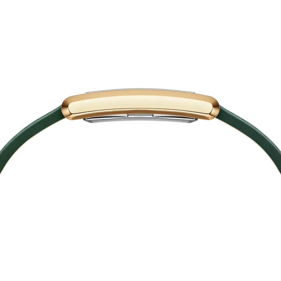 Daniel Wellington Bound 32x22mm Champagne Dial Green Crocodile Leather Strap Watch
