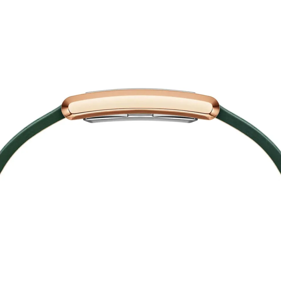 Daniel Wellington Bound 32x22mm Emerald Dial Green Crocodile Leather Strap Watch