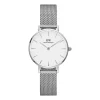 Daniel Wellington Classic Petite Stainless-Steel Mesh Strap White 28mm Dial Watch