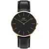 Daniel Wellington Classic Sheffield 40mm Black Dial & Leather Strap Watch