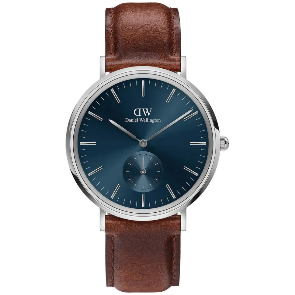 Daniel Wellington Classic 40mm Multi-Eye St Mawes Arctic Dial Brown Leather Strap Watch