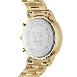 Daniel Wellington Iconic Chronograph 42mm Black Sunray Dial Yellow Gold Case Watch