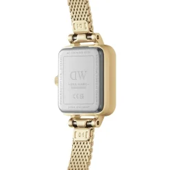 Daniel Wellington Micro 15,5x18mm Beige Dial Yellow Gold Mesh Bracelet Watch