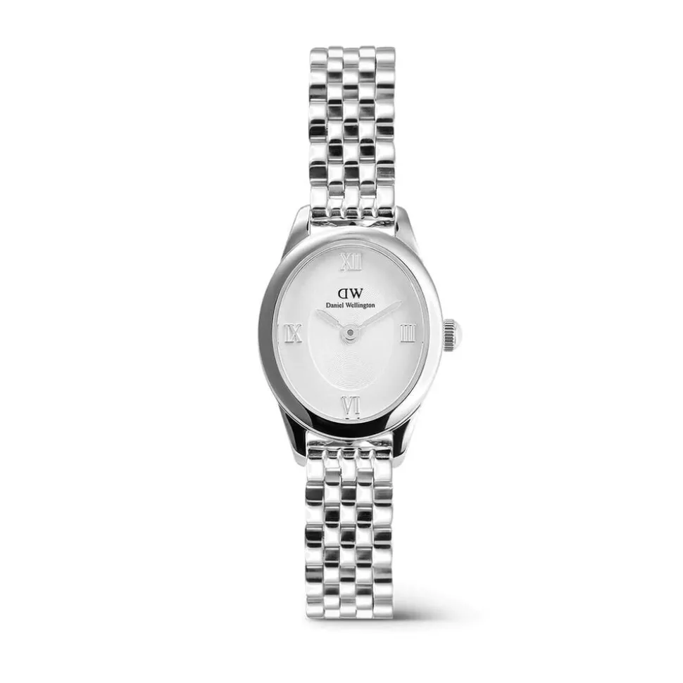 Daniel Wellington Ophelia Mini Silver 22x25.5mm White Dial Steel Bracelet Watch