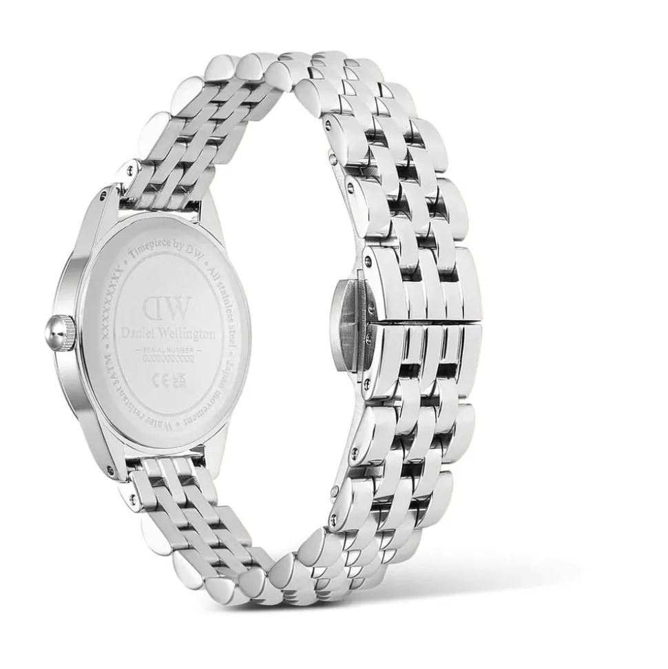 Daniel Wellington Ophelia Mini Silver 22x25.5mm White Dial Steel Bracelet Watch