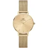 Daniel Wellington Petite Unitone 28MM Yellow Gold PVD Round Dial And Mesh Bracelet Watch