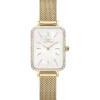 Daniel Wellington Quadro 20x26mm Mother of Pearl Dial Yellow Gold Bracelet Watch