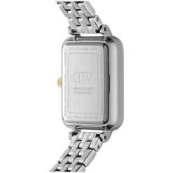 Daniel Wellington Quadro Lumine 20x26mm Eggshell White Dial Two-Tone Steel Bracelet Watch