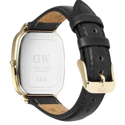 Daniel Wellington Vintage Sheffield Gold 32x36.3mm Dial Black Leather Strap Watch