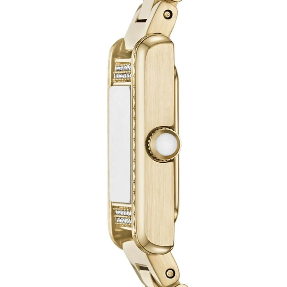 Emporio Armani 20 x 26mm White Dial Gold Tone Stainless Steel Bracelet Watch